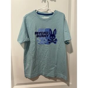 Psycho Bunny Kona Kids Graphic‎ Tee Blue Size Medium 10-12